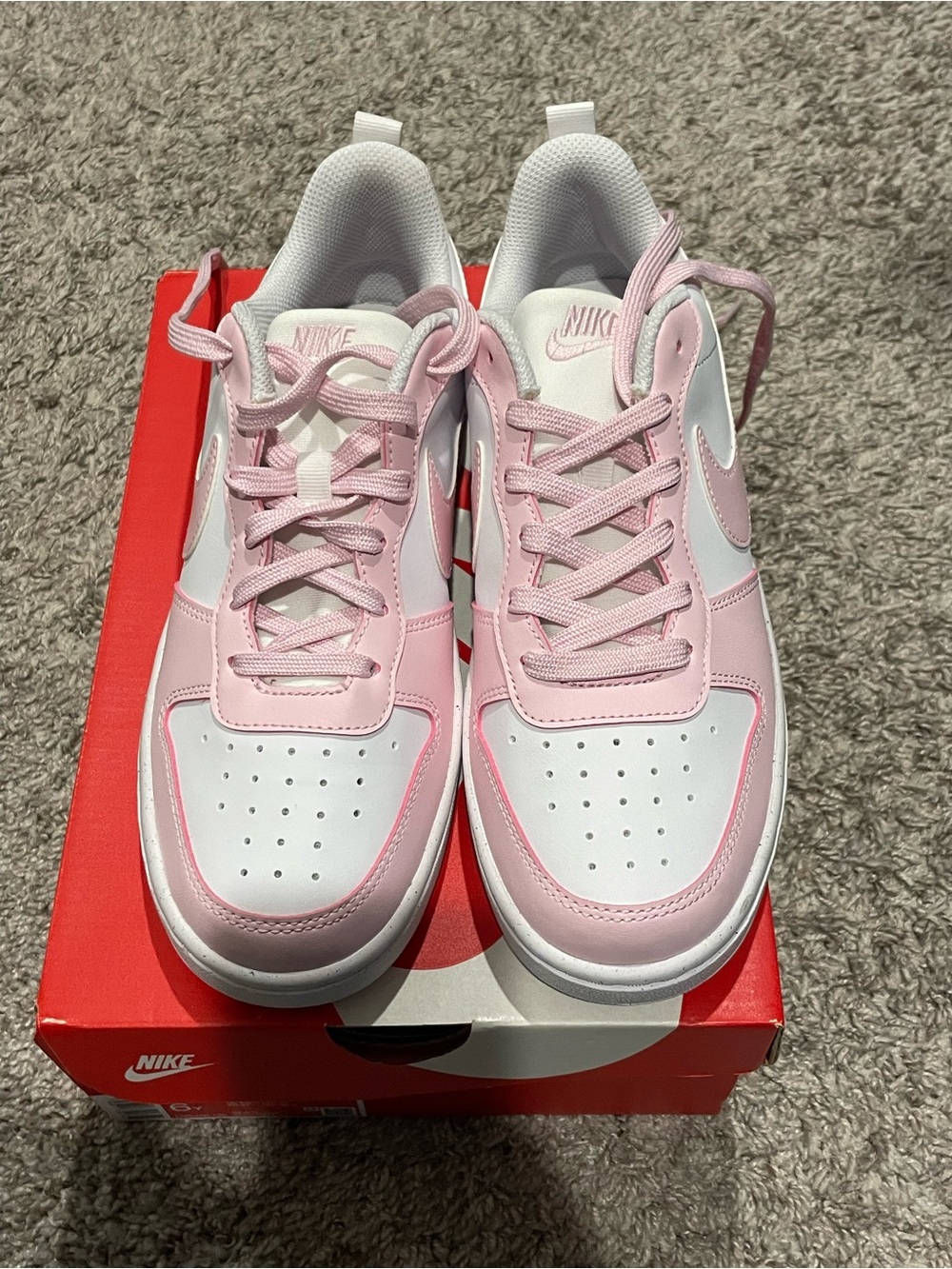 Nike Women’s Low-Top Sneakers in Pink and White